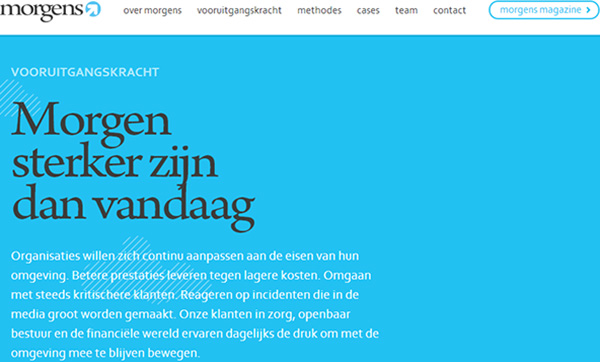 De website van Morgens